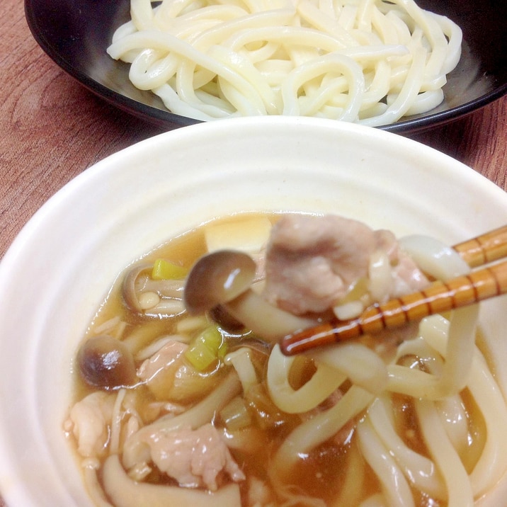 豚肉ときのこのつけうどん